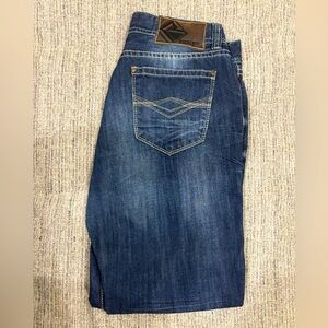 Men’s Rock & Roll Denim Double Barrel Relaxed Boot Cut Jeans. Size 34